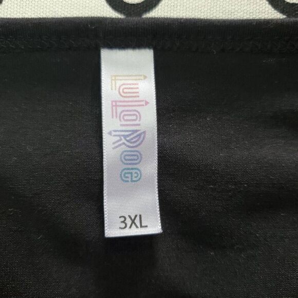 LulaRoo 3XL Black Solid LS Scoop Neck Shirt Top - Picture 4 of 7